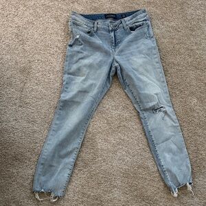 Lucky Brand Women's Distressed Light Blue Skinny Jeans